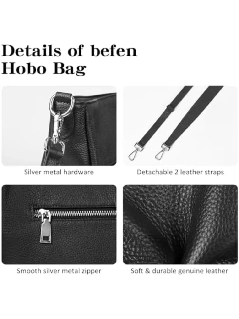 Soft Genuine Leather Hobo Bag for Women | Versatile Crossbody & Shoulder Purse